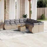 vidaXL 11-dijelni set vrtnih sofa od poliratana s jastucima bež | shoptok.hr
