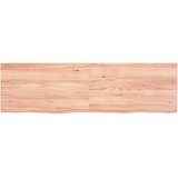  Zidna polica svjetlosmeđa 140x40x(2-4) cm obrađena hrastovina | Eponuda.ba
