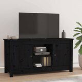 TV omarica črna 103x36,5x52 cm trdna borovina, (20730290) Cene