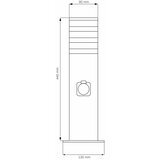  Spoljašnja lampa TEKSAS sa utičnicom 1xE27/20W/230V, 44 cm, IP44, antracit | Eponuda.com