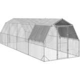 vidaXL kavez za kokoši s krovom 2,5x8x2,25 m pocinčani čelik | shoptok.hr
