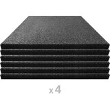 vidaXL Varnostne talne plošče 24 kosov guma 50x50x3 cm črne | Shoptok.si