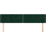  Uzglavlje s ušima tamnozeleno 183x16x78/88 cm baršunasto | shoptok.hr