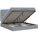  Krevet od pjene s madracem i LED-om Svjetlosiva 140 x 190 cm | shoptok.hr