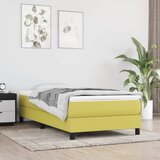 vidaXL Vzmetnica z žepkasto vzmetjo zelena 100x200x20 cm blago Cene