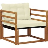  Set vanjskih sofa Čvrsto drvo akacije i Textilene Prirodna | shoptok.hr