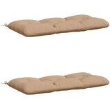  Jastučići za klupe VIANEN 2 kom. 100% poliester Pijesak - Pijesak 110 x 60 x 12 cm | shoptok.hr