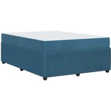  Posteljni okvir z vzmetnico Modra 160 x 200 cm Žamet, (5000069894) | Shoptok.si