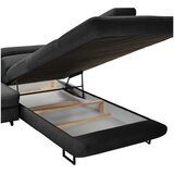 Hom`in KOTNA SEDEŽNA GARNITURA, tkanina črna | Shoptok.si