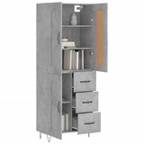  Visoka komoda siva betona 69,5x34x180 cm od konstruiranog drva Slike