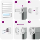Zebra zavjesa Mramorna bež 80x230 cm Širina tkanine 75,9 cm Poliester | Shoptok.si