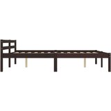  Posteljni okvir temno rjav iz trdne borovine 180x200 cm, (20606658) | Shoptok.si