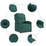  Električni naslanjač temno zeleno blago | Shoptok.si