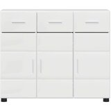  Kreveta s policom FLORIN Visoki sjaj bijela 88,5 x 30,5 x 73 cm | shoptok.hr
