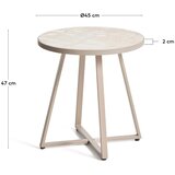 Kave Home Okrugao vrtni stolić s keramičkom daskom ø 45 cm Tella – | shoptok.hr