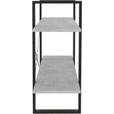 Ormarić za knjige s 2 razine boja betona 100x30x70 cm drveni | shoptok.hr