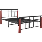 The Living Store Posteljni okvir kovina in trdna hrastovina 120x200 cm - Posteljni Okvir, (21528449) | Shoptok.si