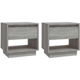 vidaXL Nočna omarica 2 kosa siva sonoma 45x34x44 cm iverna plošča | Shoptok.si