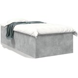  Okvir kreveta boja betona 100x200 cm od konstruiranog drva | shoptok.hr