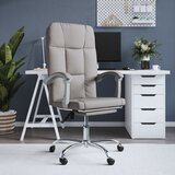  Uredski naslonjač od tkanine smeđesivi | shoptok.hr