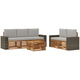  Set vanjskih sofa 6 kom. Prirodna i svjetlosiva | shoptok.hr
