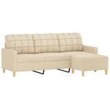  Trosjed s tabureom krem 180 cm od tkanine | shoptok.hr
