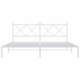  Metalni okvir za krevet s uzglavljem bijeli 183x213 cm | shoptok.hr