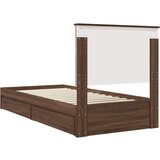  Postelja s shranjevanjem Rjav hrast 75 x 190 cm Konstruiran les, (5000106547) | Shoptok.si