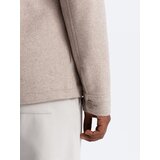 Ombre Men's lightweight fleece jacket with viscose - beige | Eponuda.ba