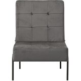  Stolica za opuštanje 65 x 79 x 87 cm tamnosiva baršunasta | shoptok.hr