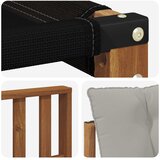  Set vanjskih sofa 4 kom. Prirodna i svijetlo siva | shoptok.hr
