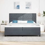 s opruga kutije Tamno siva 200 x 200 cm Baršun | shoptok.hr