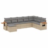  8-dijelni set vrtnih sofa od poliratana s jastucima bež | shoptok.hr