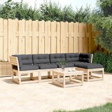 Maison Chic Seti vrtnega pohištva - Vrtna garnitura - Vrtni pohištvo set 5-delna z blazinami trdna borovina, (21816036) | Shoptok.si