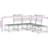  5-dijelni set vrtnih sofa voštano smeđi od masivne borovine | shoptok.hr