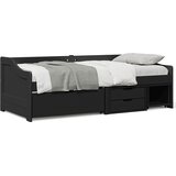  Dnevni krevet s 3 ladice bez madraca "IRUN" crni 90x200 cm | shoptok.hr