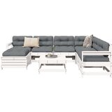  8-dijelni set vrtnih sofa bijeli od masivne borovine | shoptok.hr