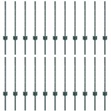 vidaXL Ograde 22 kom U-Kanal Zelena 100 cm Čelik | shoptok.hr