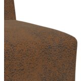 vidaXL Sofa stol z blazino 2 pcs Rjava 55 cm Umetno semiš usnje | Shoptok.si