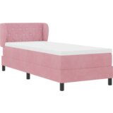  Postelja z Blazino Box Spring Roza 80x200 cm Žamet, (22051956) | Shoptok.si
