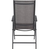 XORA ZLOŽLJIV VRTNI SEDEŽ aluminij, jeklo antracit, rjava | Shoptok.si