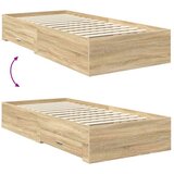  Okvir za krevet s uzglavljem Sonoma hrast 90 x 190 cm | shoptok.hr