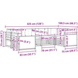  Set vanjskih sofa 6 kom. Prirodna i krem Čvrsto drvo akacije | shoptok.hr