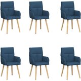 Trpezarijske stolice 6 pcs Tkanina Plava 60 x 56 x 96 cm | shoptok.hr