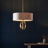  Endon 95211 - Luster na lancu 5xE27/10W/230V prečnik 70 cm siva/mesing | Eponuda.com