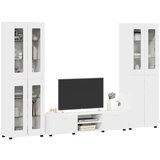  Set TV komoda s ladicama s policom Bijelo Konstruirano drvo | shoptok.hr