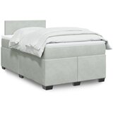  The Living Store Box spring postelja z vzmetnico svetlo siva 120x190 cm žamet - Box Spring Postelja, (21493230) | Shoptok.si