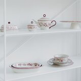 S|P Collection Bordo rdeča/slonokoščena porcelanasta posoda za maslo Cyril – | Shoptok.si