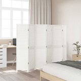  Sobna pregrada s 6 panela retro bijela od masivnog drva paulovnije 40 x 160 cm | shoptok.hr