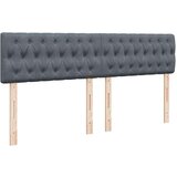 vidaXL Otomanski posteljni okvir z vzmetnicami siv 200x200cm žamet | Shoptok.si
